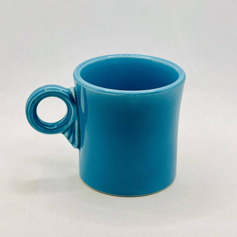 Vintage Fiestaware Turquoise Mug Fiesta 1950s Blue Ring Handle Tom And Jerry